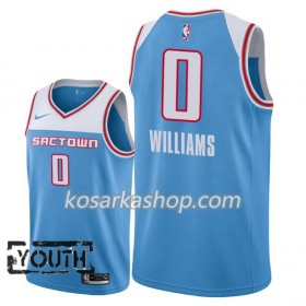 Dres Sacramento Kings Troy Williams 0 Nike 2018-19 City Edition Plava Swingman - Dječji